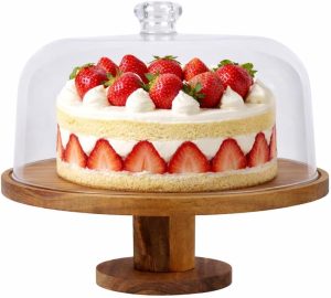Royalty Art Acacia Wood Cake Stand